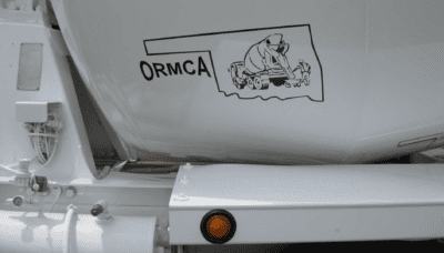 Photo of Concrete Mixer Truck with ORMCA Logo on the Drum
